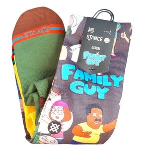 Stance X Family Guy Collaboration Family Values 3 Pack Socks Large Men's 9-13